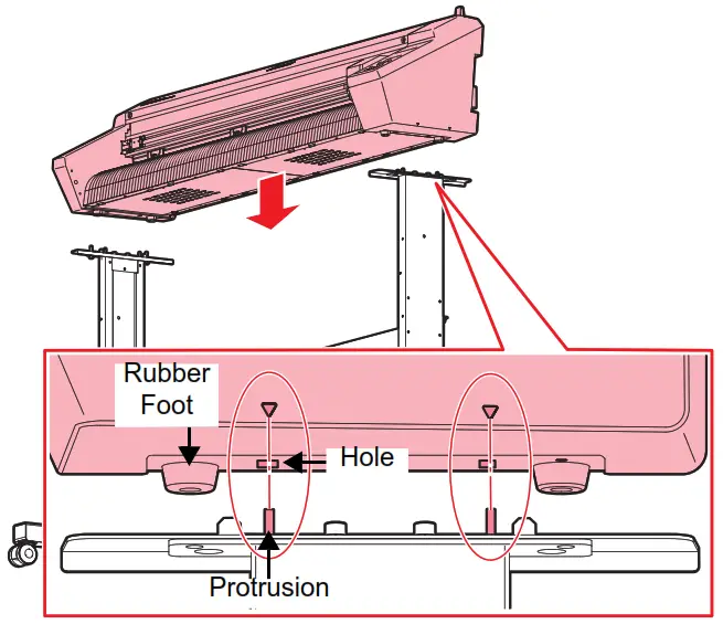 Mimaki CG 100 Cutting Printer - Turn the casters2