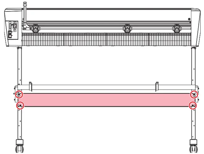 Mimaki CG 100 Cutting Printer - roll stay 2