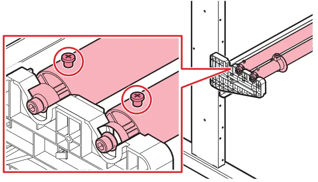 Mimaki CG 100 Cutting Printer - roll stay1