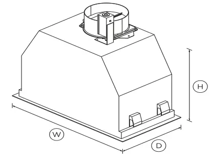 FISHER PAYKEL HP24ILTX1 24 Inch Insert Range Hood -fig1