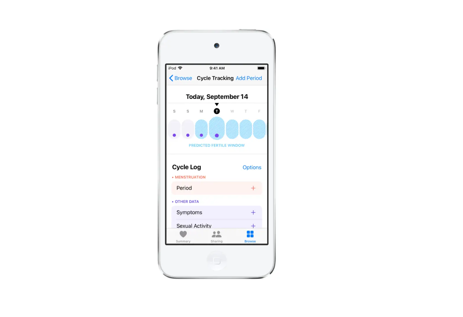 Track Your Menstrual Cycle In Health On Ipod Touch