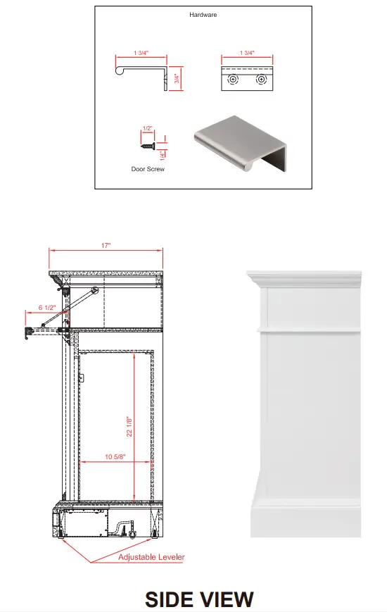 HOME DECORATORS COLLECTION 1557FM-33 Keighley Electrical Fireplace fig 1