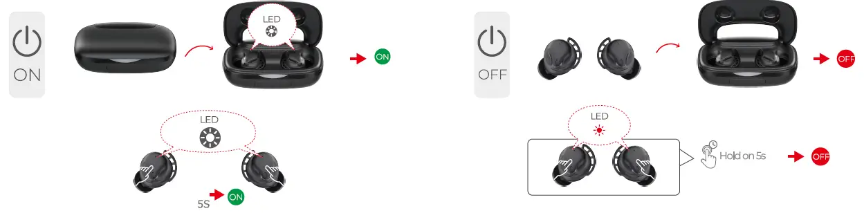 Wireless Earbuds Bluetooth Headphones (4)