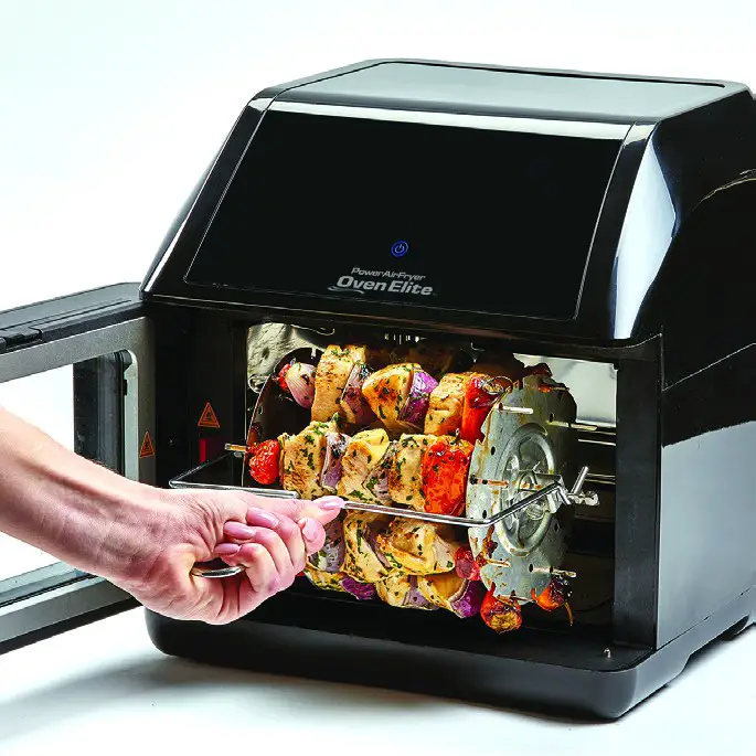 Intertek Power AirFryer Oven Elite Round Basket -Rotisserie Spit & Skewers4