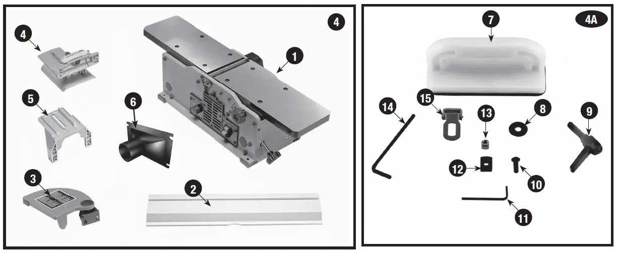 PORTER-CABLE PC160JT 6 inch (152 mm) Variable Speed Bench Jointer fig (2)