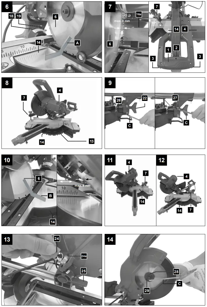 scheppach HM110MP Sliding Mitre Saw - fig 1