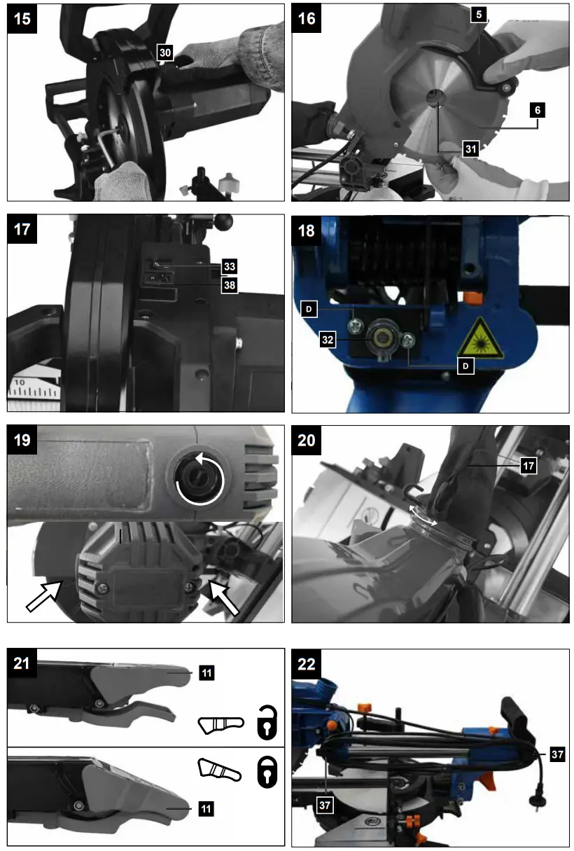 scheppach HM110MP Sliding Mitre Saw - fig 2