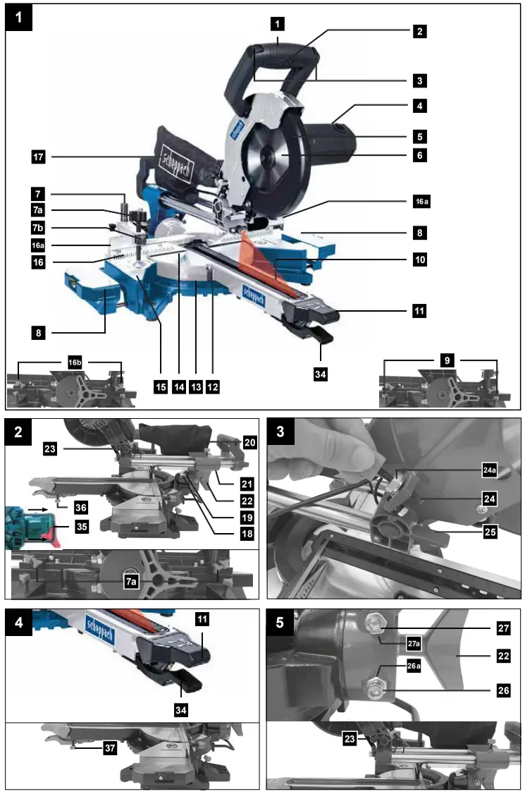scheppach HM110MP Sliding Mitre Saw - fig