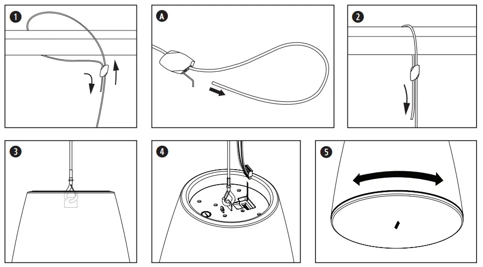 BOSCH DesignMax DM10P SUB Pendant Loudspeaker - Mounting the Loudspeaker