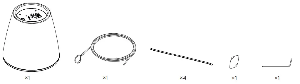 BOSCH DesignMax DM10P SUB Pendant Loudspeaker - Package Contents
