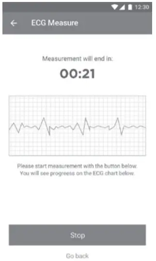 CANYON SB75 Smart Coach Fitness Band - ECG diagram