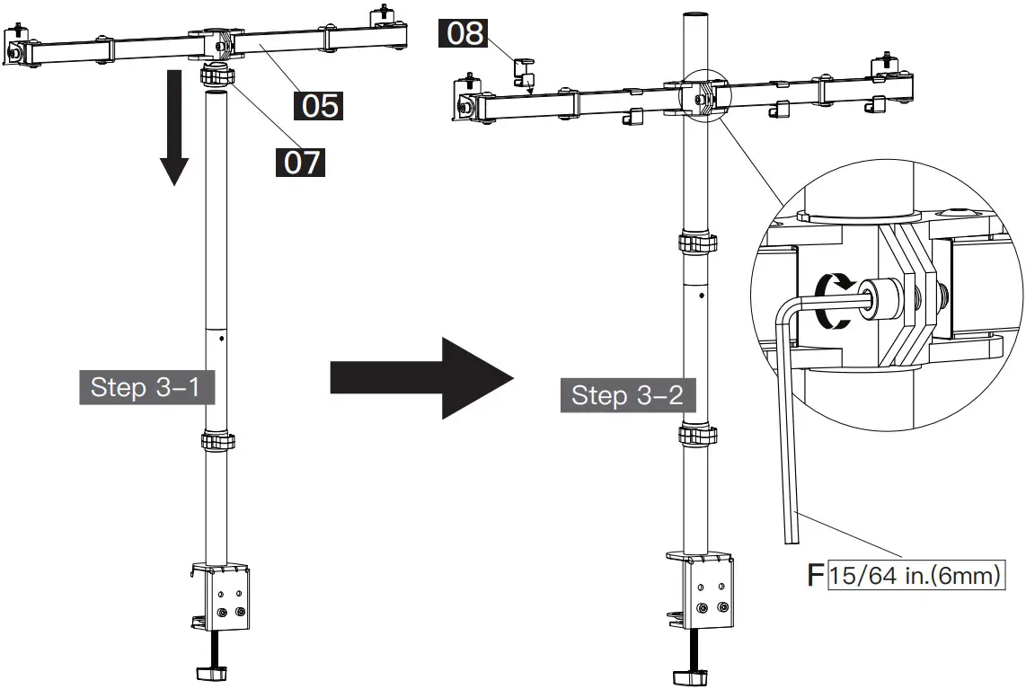 HUANUO HNHM4 13 27 Inch Dual Monitor Stand - Figure 10