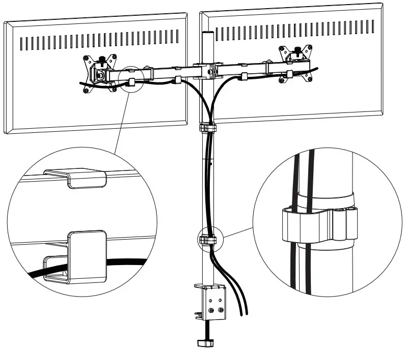 HUANUO HNHM4 13 27 Inch Dual Monitor Stand - Figure 16