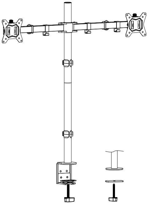 HUANUO HNHM4 13 27 Inch Dual Monitor Stand
