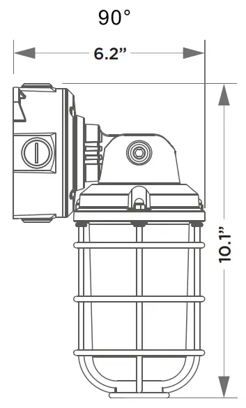 JJ Series CCT Selectable Vapor Proof Jelly Jar Dimension