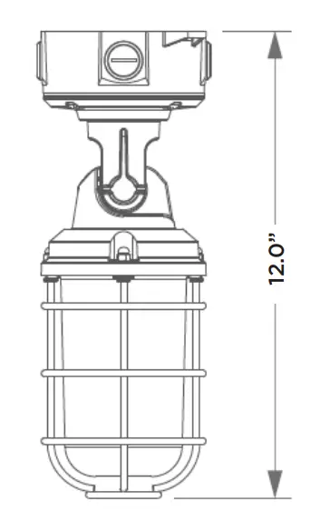 JJ Series CCT Selectable Vapor Proof Jelly Jar Dimension