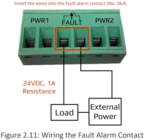 Wiring the Fault Alarm Contact 