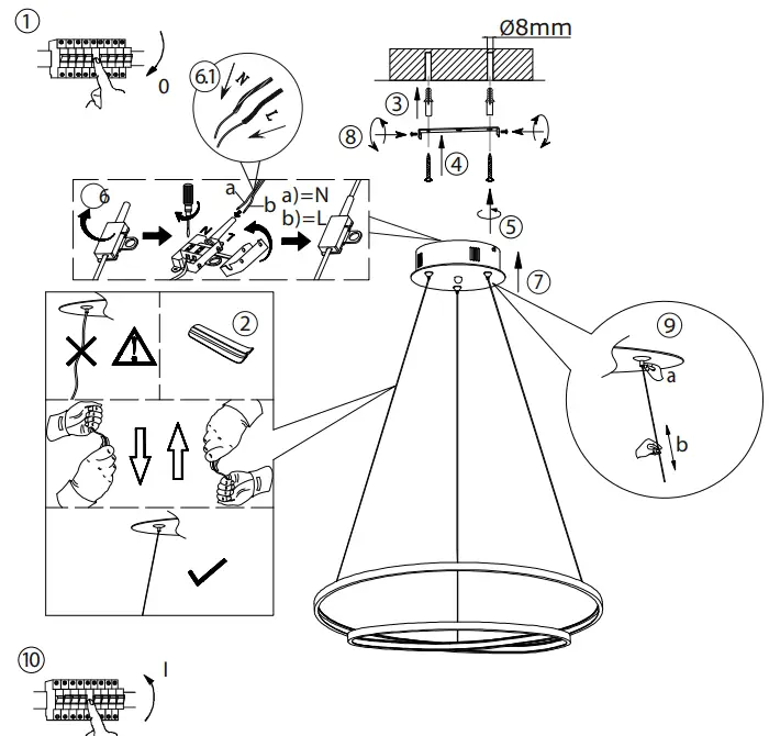 Paul Neuhaus 2472-12 Roman LED Pendant Light 1