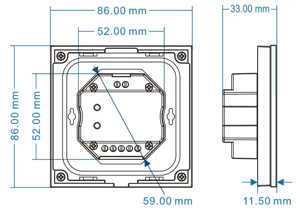SKYDANCE T1 Wall Mounted Touch Panel - Mechanical Structures and Installations 1