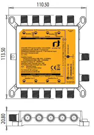 inverto IDLU UWT110 CUO1O 32P Unicable II Programmable Cascadable Multiswitch - fig 3