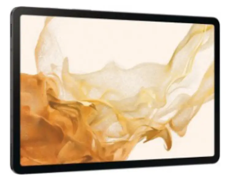 view VN-GTT Glazier Test Tool with Accessories Samsung Galaxy Tab S8 with a protective case and screen guard