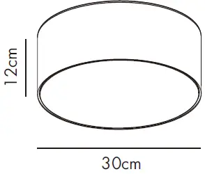 QAZQA H 125 mm Drum CL LED Ceiling Lamp 07
