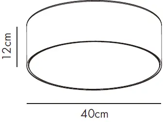 QAZQA H 125 mm Drum CL LED Ceiling Lamp 09