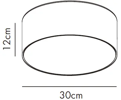 QAZQA H 125 mm Drum CL LED Ceiling Lamp 10