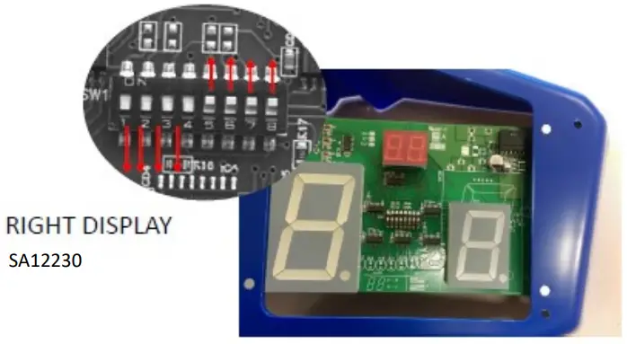 Mounting position determines dipswitch settings.