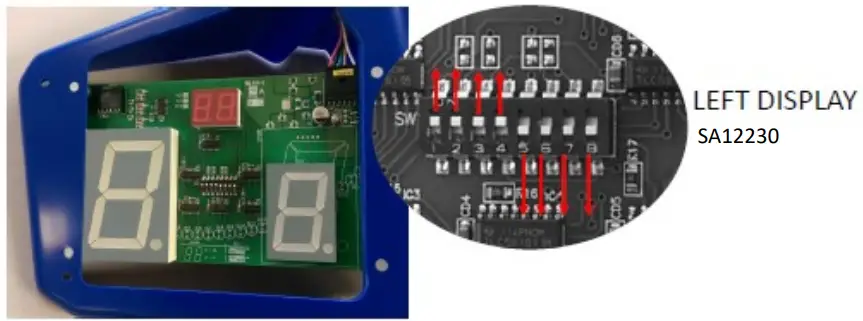Mounting position determines dipswitch settings.