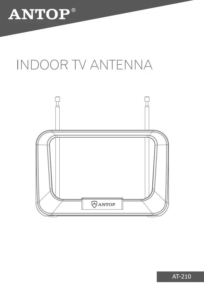 ANTOP AT-210 Indoor TV Antenna User Manual