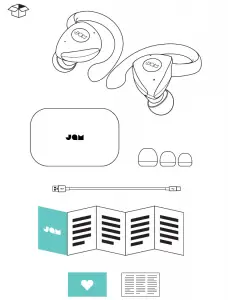 JAM Audio Black TWS Athlete Earbuds HX-EP525 User Manual