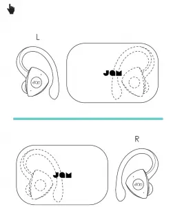 JAM Audio Black TWS Athlete Earbuds HX-EP525 User Manual