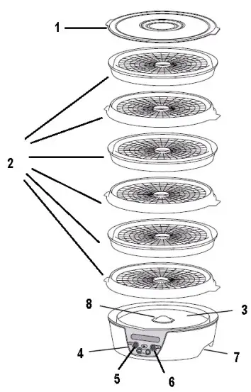 marta FD1888 Electric Food Dryer - fig 1