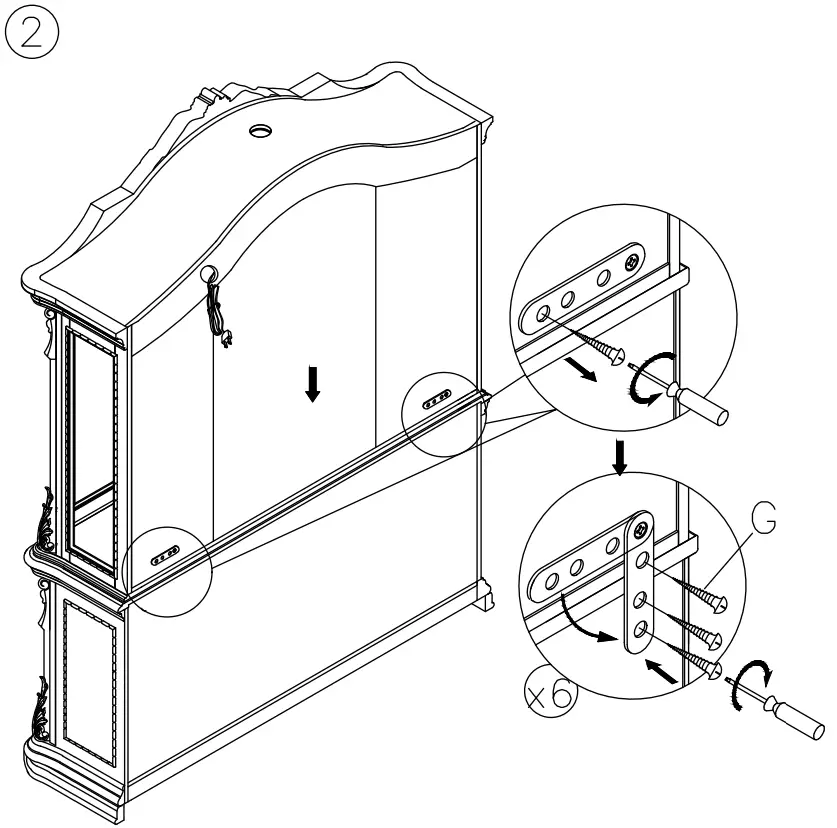 ASHLEY D803 81 Charmond China Top - fig1
