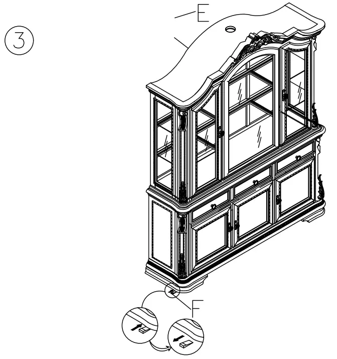 ASHLEY D803 81 Charmond China Top - fig2