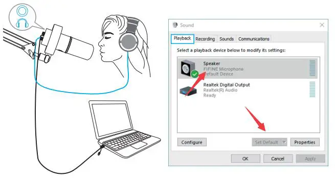 FIFINE K688 USB or XLR Dynamic Microphone - Output settings 1