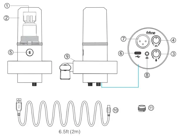 FIFINE K688 USB or XLR Dynamic Microphone - Product Description