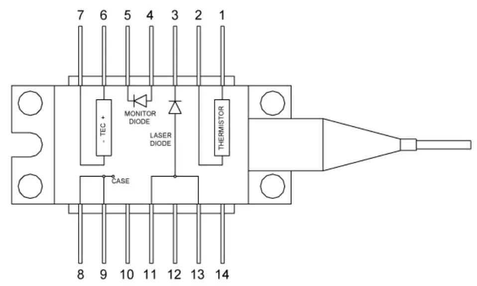 Supported laser diodes