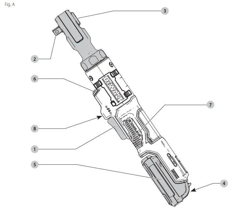DEWALT DCF503 XR Brushless Cordless Open Head Ratchet - fig 1