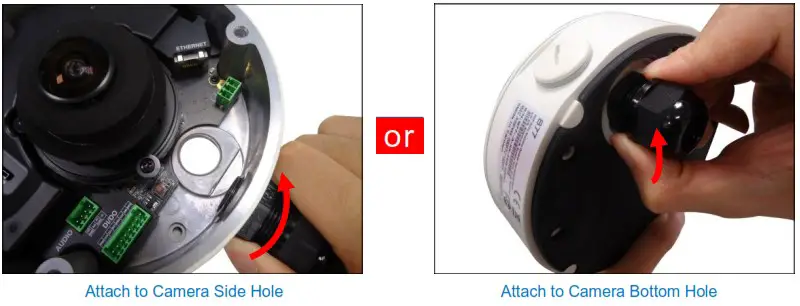 ACTi B74 Outdoor Hemispheric Dome - Installing the Camera on a Surface 12