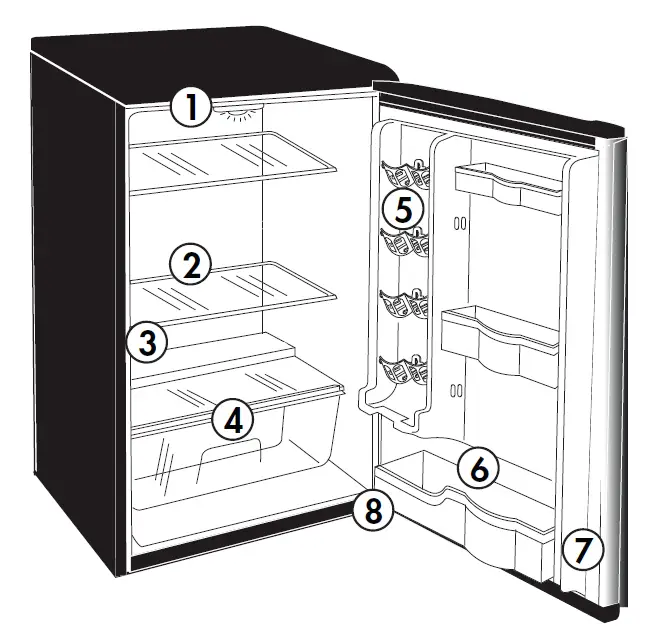 Danby DAR044A4BSLDD Compact Refrigerator 1