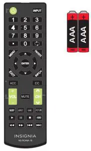 Remote and two AAA batteries 