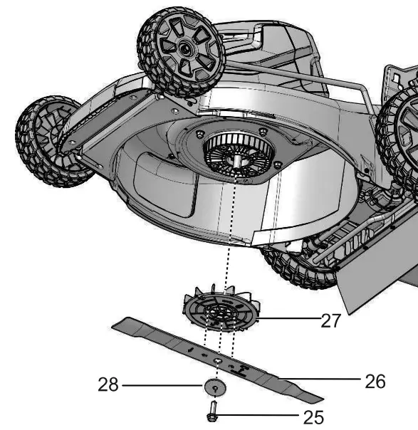 greenworks LMB455 80V 21 Inch Cordless Battery Push Lawn Mower - position 10