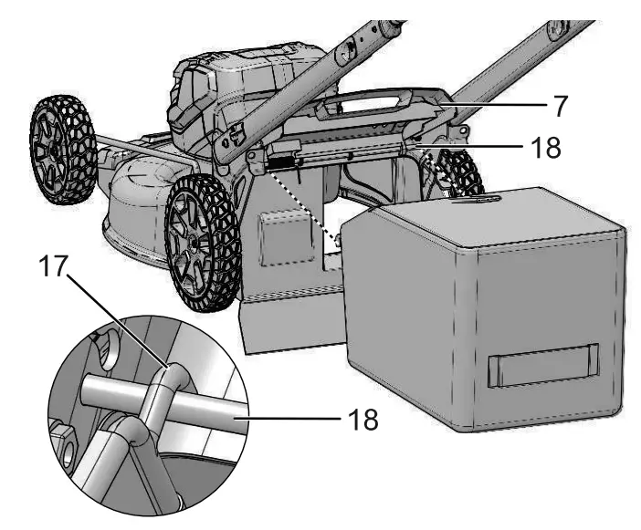 greenworks LMB455 80V 21 Inch Cordless Battery Push Lawn Mower - position 3