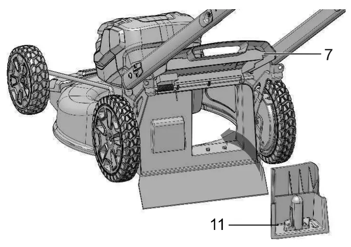 greenworks LMB455 80V 21 Inch Cordless Battery Push Lawn Mower - position 4