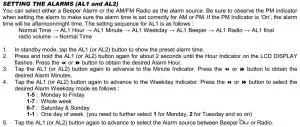 FIG 10 ALARM SETTING