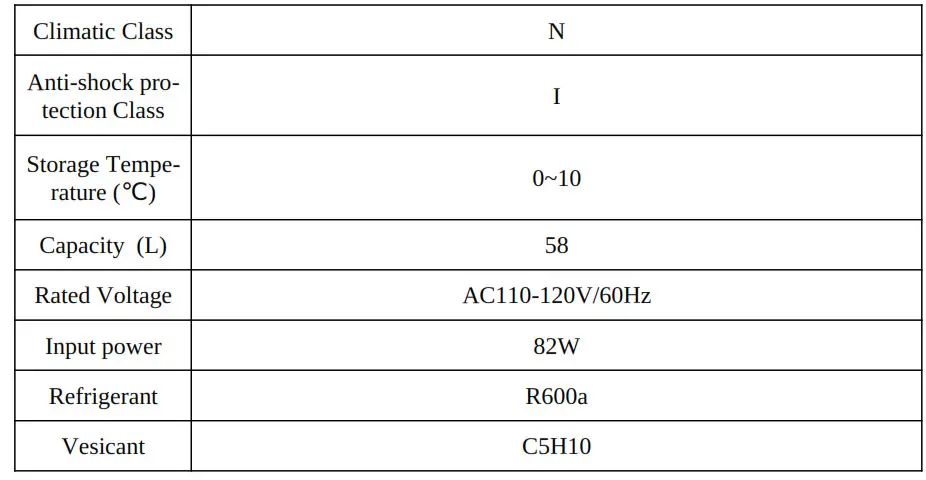 Migli Display Cooler Model #C-02RM - Specifications 1