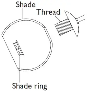 John Lewis Helium Touch Table Lamp- glass shade