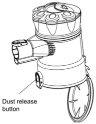 Cleaning the dust container Figure 2